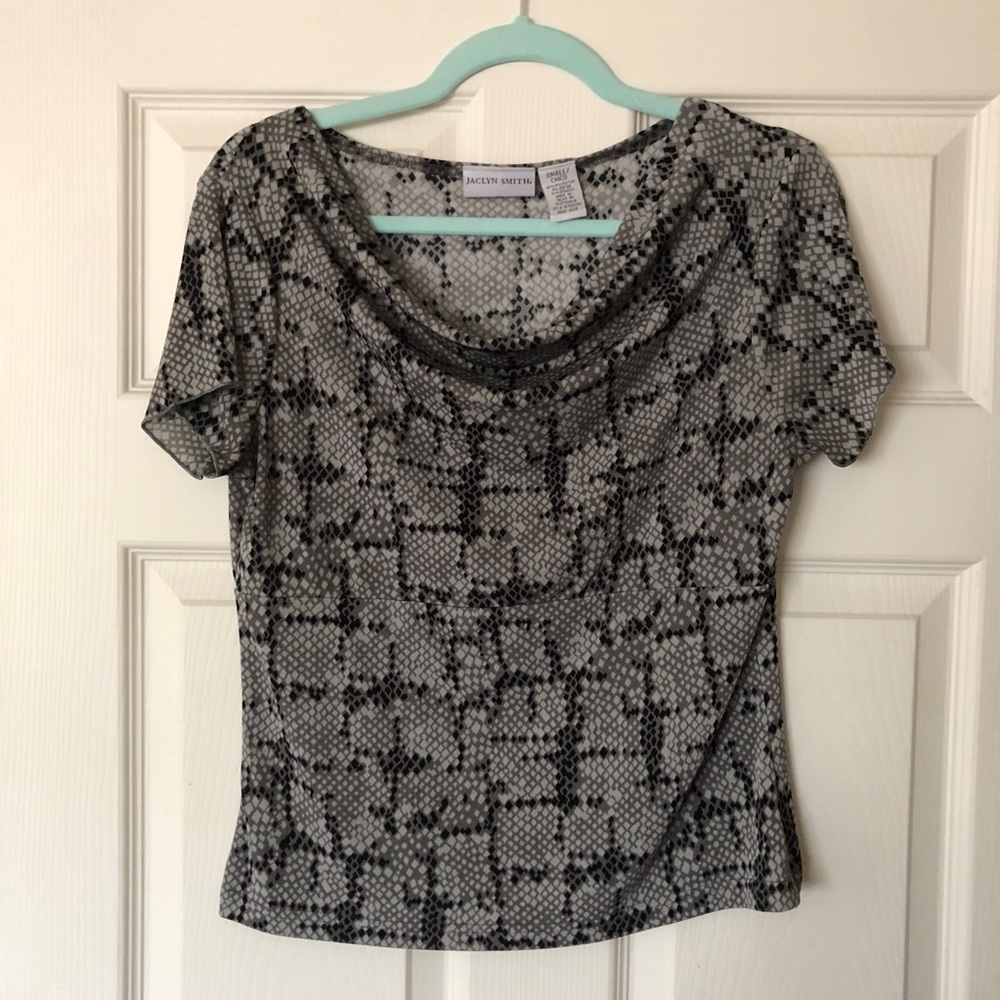 Jaclyn Smith Vintage Short Sleeve Scoop Neck Top Size Small